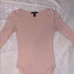 Pink long sleeve body suit